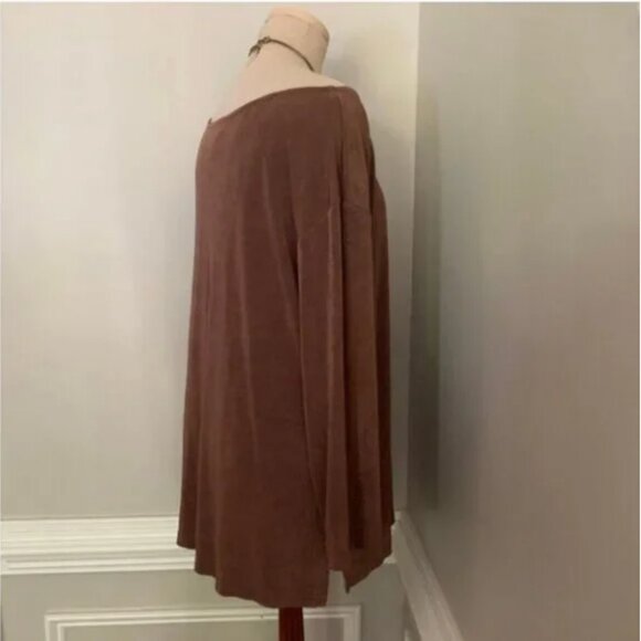 Soft Surroundings Long Sleeve Brown Pull Over Top Size XL - Picture 4 of 7